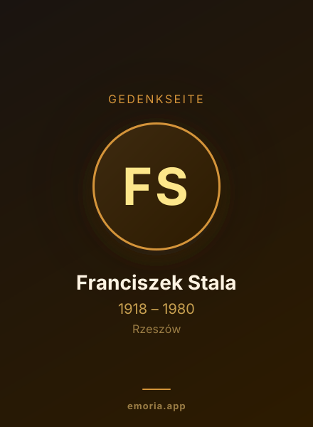 Gedenkportrait von Franciszek Stala