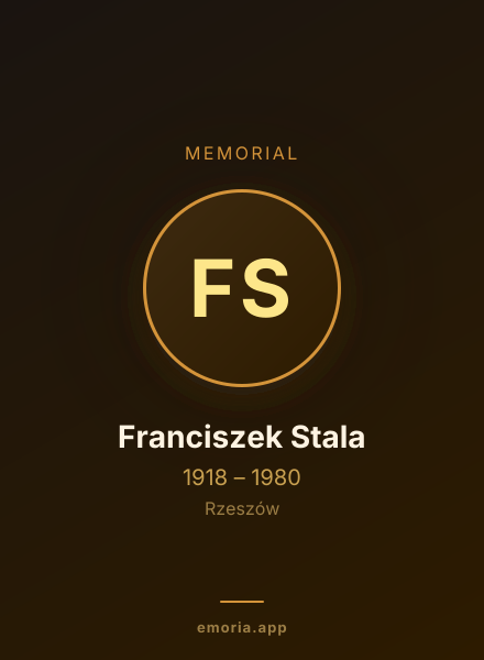 Memorial portrait of Franciszek Stala
