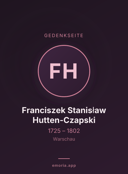 Gedenkportrait von Franciszek Stanisław Hutten-Czapski