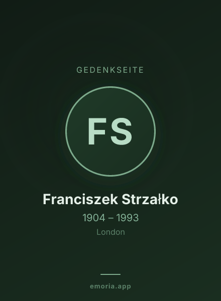Gedenkportrait von Franciszek Strzałko