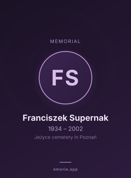 Memorial portrait of Franciszek Supernak