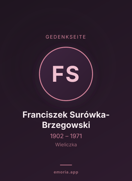Gedenkportrait von Franciszek Surówka-Brzegowski