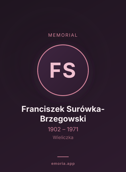 Memorial portrait of Franciszek Surówka-Brzegowski