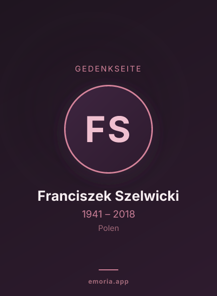 Gedenkportrait von Franciszek Szelwicki