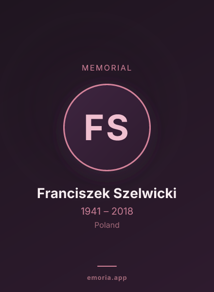 Memorial portrait of Franciszek Szelwicki