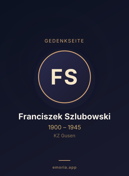 Gedenkportrait von Franciszek Szlubowski