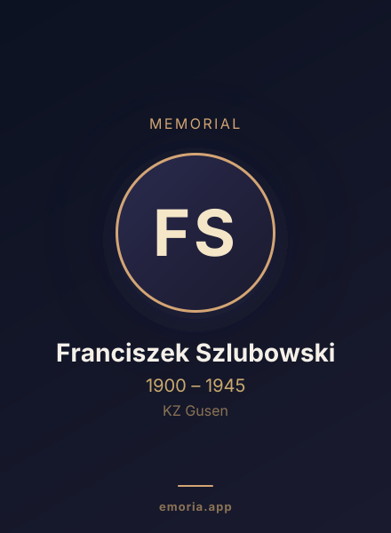 Memorial portrait of Franciszek Szlubowski