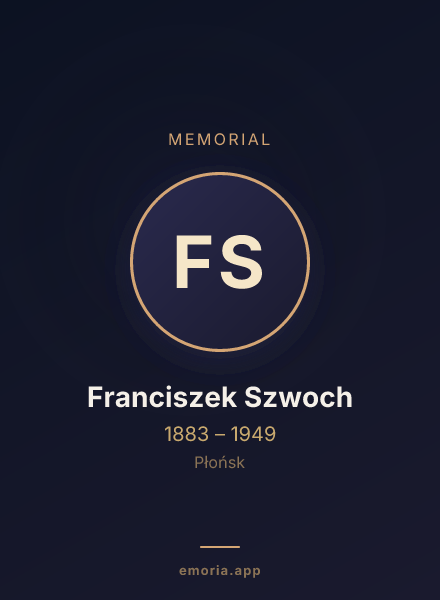 Memorial portrait of Franciszek Szwoch