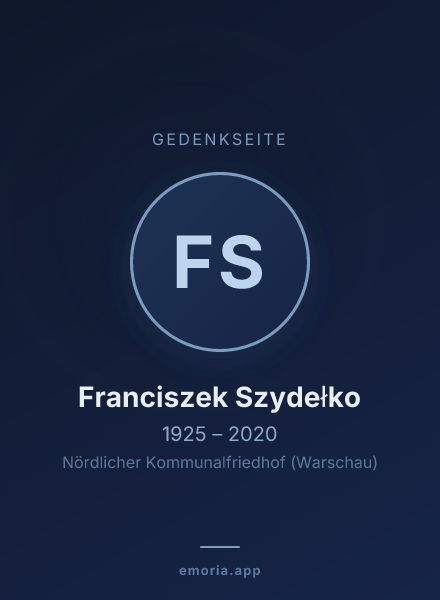 Gedenkportrait von Franciszek Szydełko