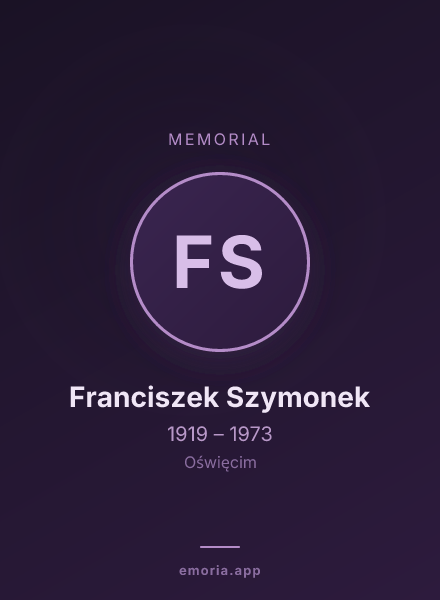 Memorial portrait of Franciszek Szymonek