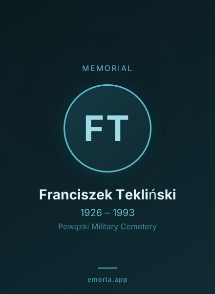 Memorial portrait of Franciszek Tekliński