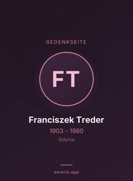Gedenkportrait von Franciszek Treder