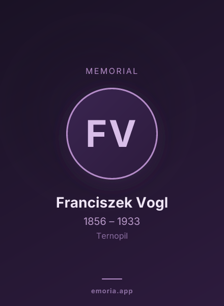 Memorial portrait of Franciszek Vogl