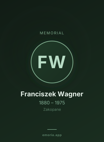 Memorial portrait of Franciszek Wagner