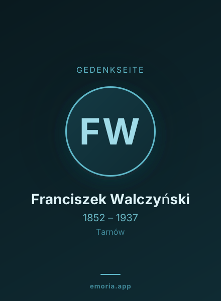 Gedenkportrait von Franciszek Walczyński
