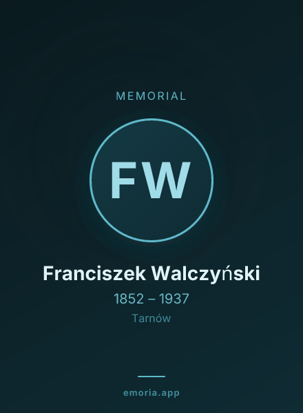 Memorial portrait of Franciszek Walczyński