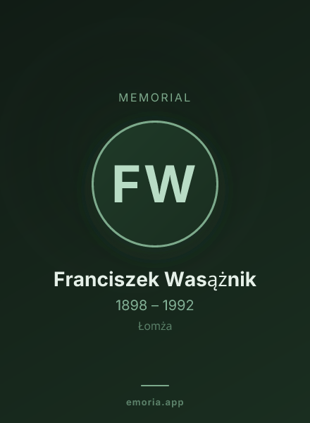 Memorial portrait of Franciszek Wasążnik