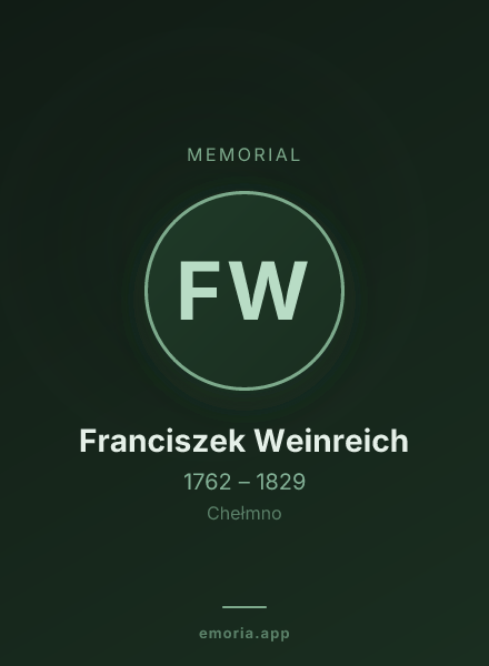 Memorial portrait of Franciszek Weinreich