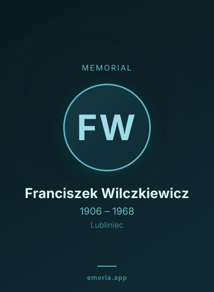 Memorial portrait of Franciszek Wilczkiewicz