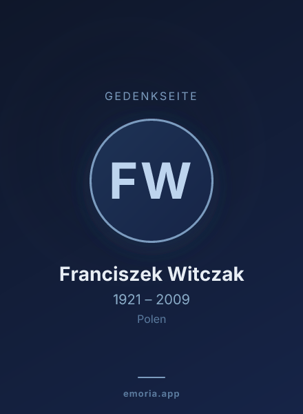 Gedenkportrait von Franciszek Witczak