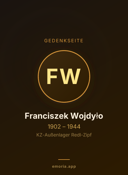 Gedenkportrait von Franciszek Wojdyło