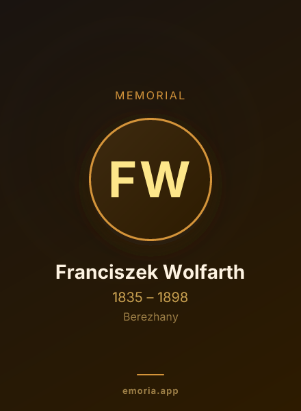 Memorial portrait of Franciszek Wolfarth