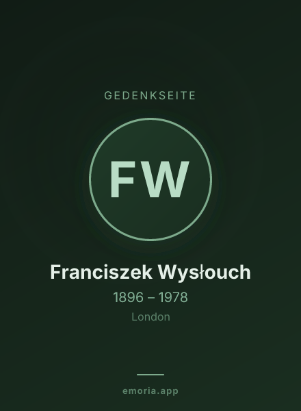 Gedenkportrait von Franciszek Wysłouch