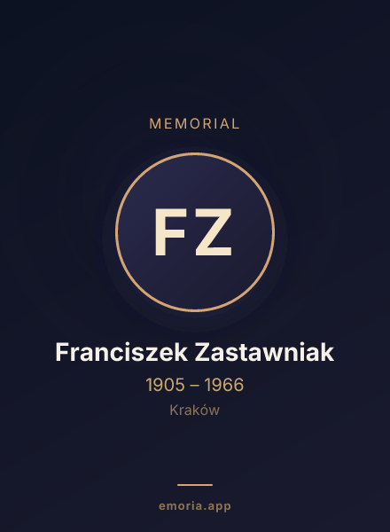 Memorial portrait of Franciszek Zastawniak