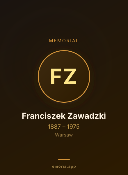 Memorial portrait of Franciszek Zawadzki