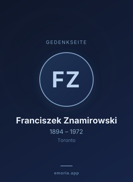 Gedenkportrait von Franciszek Znamirowski