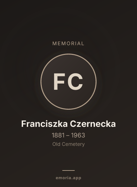 Memorial portrait of Franciszka Czernecka
