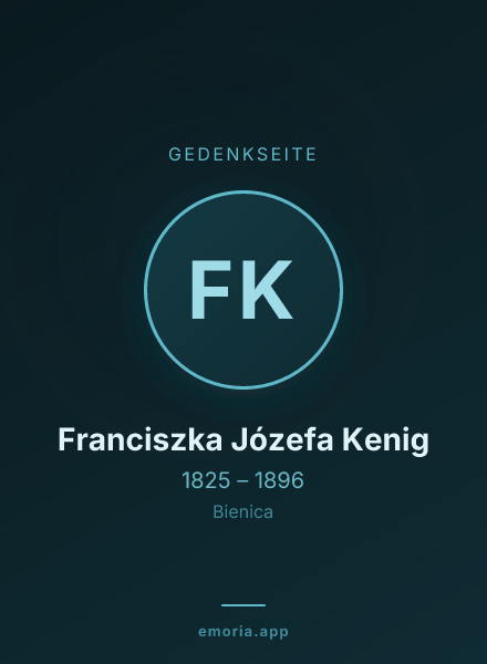 Gedenkportrait von Franciszka Józefa Kenig