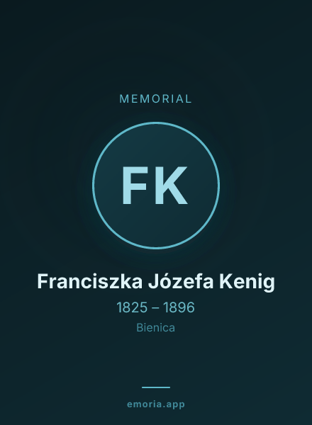 Memorial portrait of Franciszka Józefa Kenig