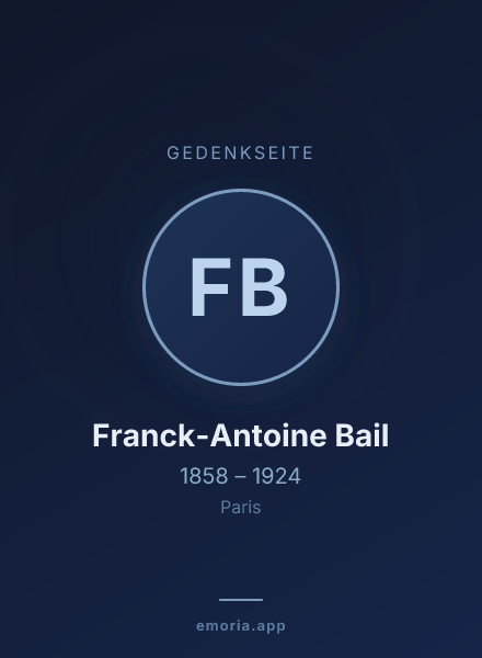 Gedenkportrait von Franck-Antoine Bail