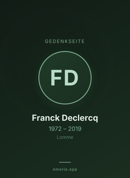 Gedenkportrait von Franck Declercq