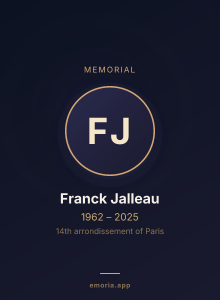Memorial portrait of Franck Jalleau