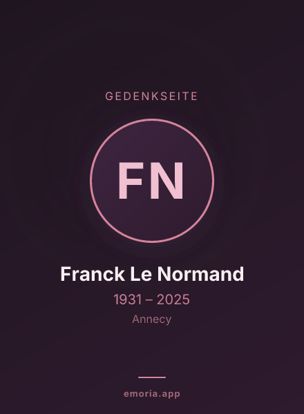Gedenkportrait von Franck Le Normand
