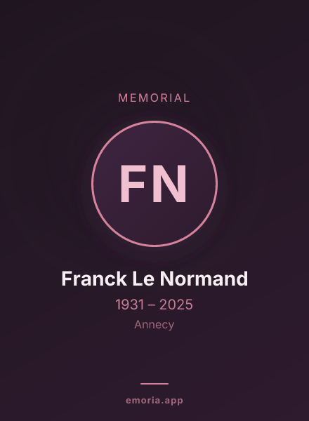 Memorial portrait of Franck Le Normand