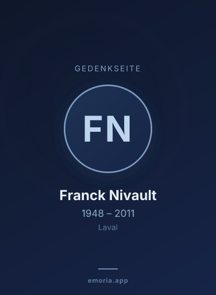 Gedenkportrait von Franck Nivault