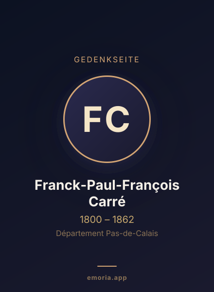 Gedenkportrait von Franck-Paul-François Carré
