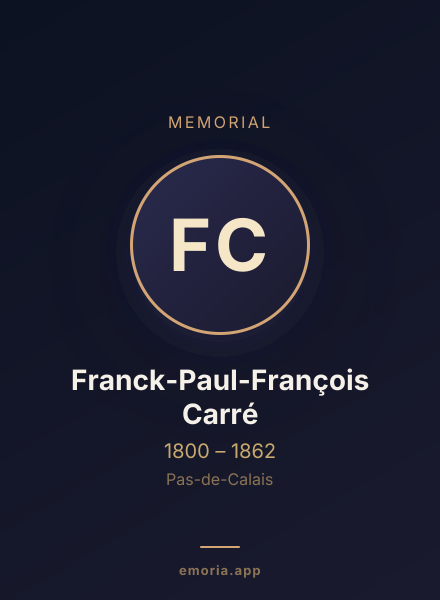 Memorial portrait of Franck-Paul-François Carré