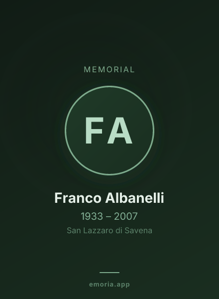 Memorial portrait of Franco Albanelli