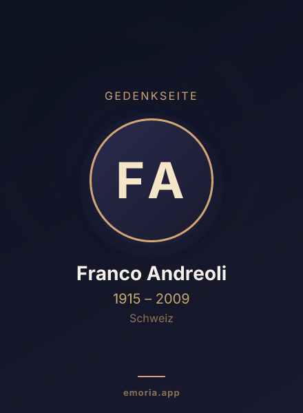 Gedenkportrait von Franco Andreoli
