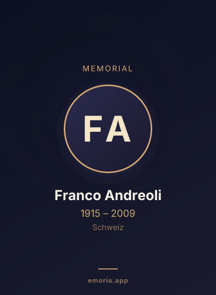 Memorial portrait of Franco Andreoli
