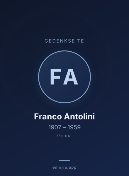 Gedenkportrait von Franco Antolini