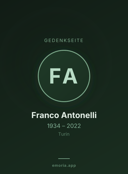 Gedenkportrait von Franco Antonelli