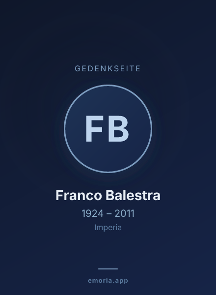 Gedenkportrait von Franco Balestra