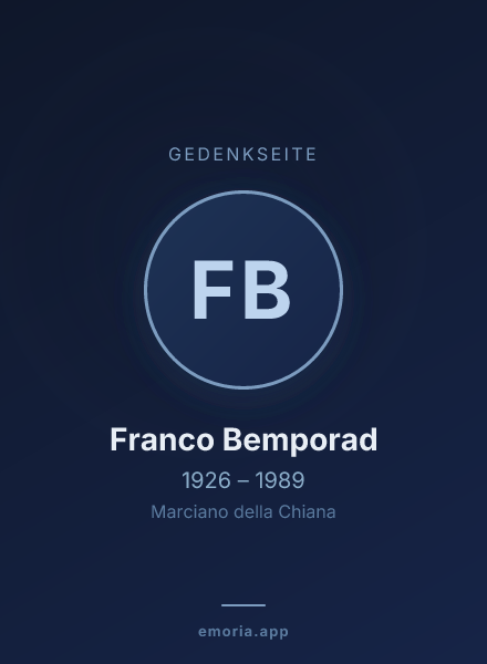 Gedenkportrait von Franco Bemporad