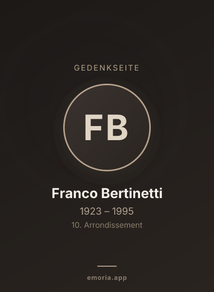 Gedenkportrait von Franco Bertinetti