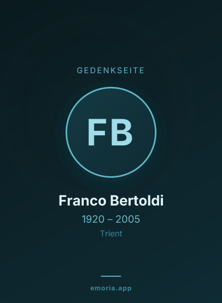 Gedenkportrait von Franco Bertoldi